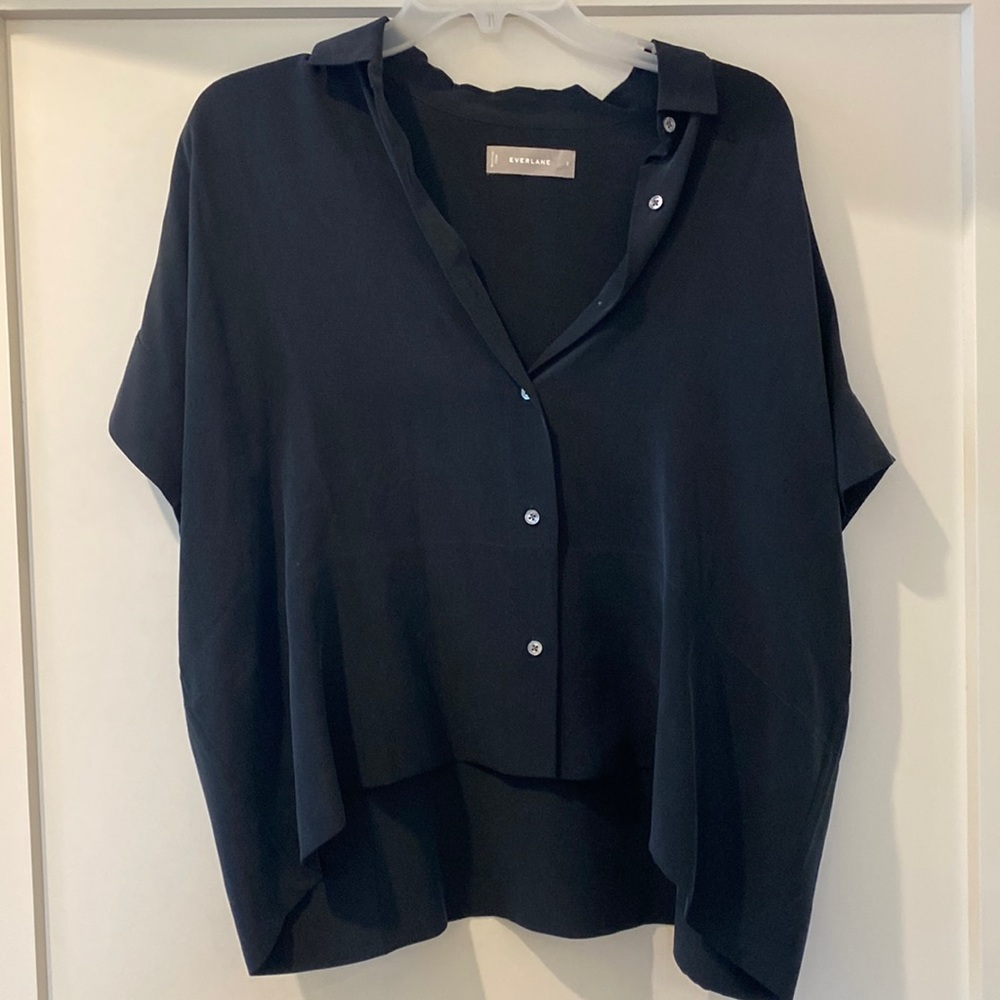 Everlane black silk square top. Perfect for dressing up or down!